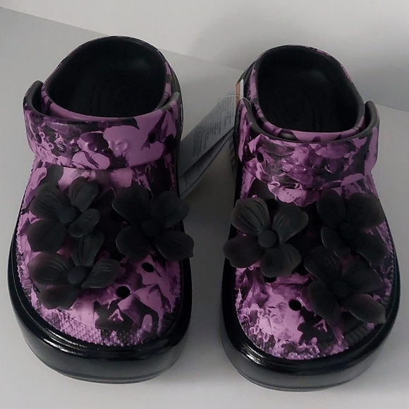 Crocs stomp Hyper High Shine floral clog women's 8 mens 6 - Picture 2 of 10